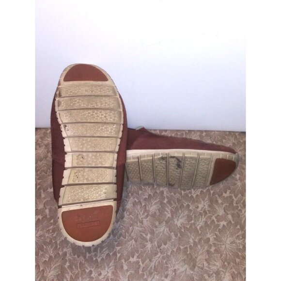 Cole Haan Womens slip-on shoes 9.5M Zerogrand Brown Suede comfy faur fur lined - Picture 5 of 7